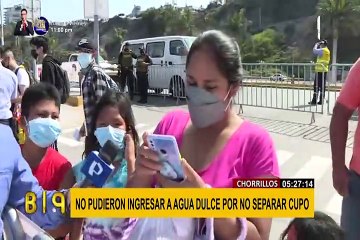 Download Video: Chorrillos: pese a no tener cupo bañistas tratan de ingresar a playa Agua Dulce