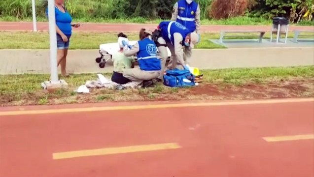 Adolescente fica ferida ao sofrer queda no Ecopark Oeste