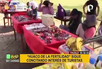 Trujillo: instalan feria en alrededores del “Huaco de la Fertilidad” ante masiva llegada de turistas