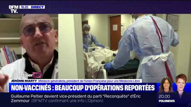 Jérôme Marty: C'est extrêmement difficile pour les soignants de voir des patients qui sont en réanimation et qui pourraient ne pas y être s'ils étaient vaccinés