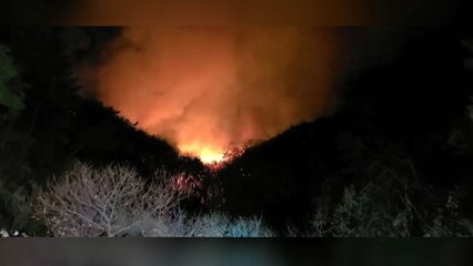 경북 창녕 야산에서 불...바람에 야간 진화 난항 / YTN