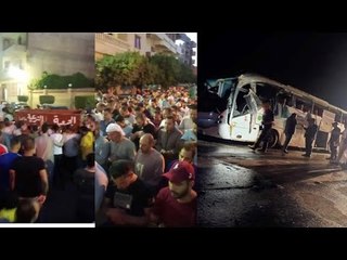 تشييع جثامين سيدة وأم وابنها من ضحايا حادث أتوبيس السويس