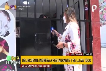 Los Olivos: pese a medidas de seguridad desvalijan restaurante en cuestión de minutos
