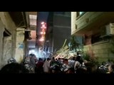 أول فيديو من عقار شبرا الخيمة المنهار.. انتشال جثة محامي