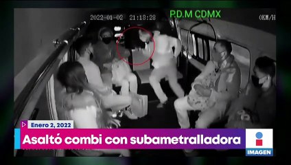Cae sujeto que asaltó combi con subametralladora en Coacalco
