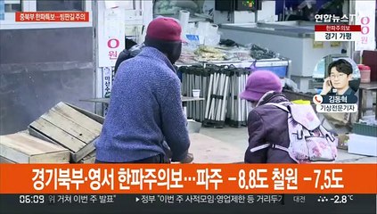 경기북부·영서 한파주의보…서울 체감온도 -13.5도