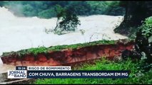 As chuvas em Minas Gerais voltaram a acender o alerta para o risco de rompimento de barragens. Em Pará de Minas, perto de Belo Horizonte, moradores tiveram que sair de casa às pressas.