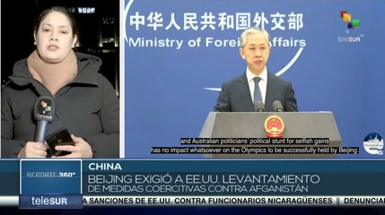 Gobierno de China rechaza sanciones de EE.UU. contra Afganistán