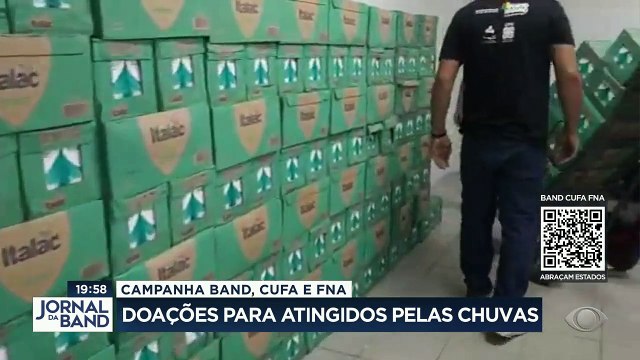 Moradores de estados atingidos pelas chuvas estão recebendo ajuda da campanha Band, Cufa e FNA. Mais doações partiram para Bahia, Maranhão, Piauí e Minas.