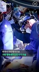 [30초뉴스] 사람에게 돼지 심장 첫 이식…"심장 뛰고 혈압 정상"