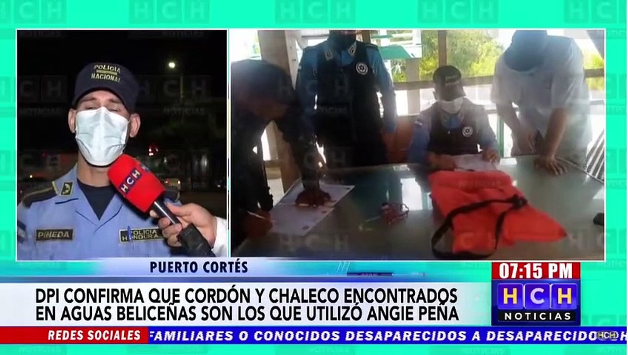 Realizan traslados de chalecos encontrados en Belice y Roatán que podrían ser los que utilizó Angie Peña