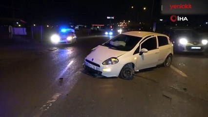 Alkollü araç kullanan sürücü karşı şeride geçti