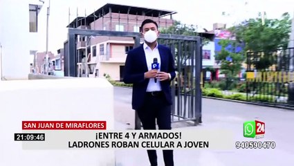 SJM: delincuentes encañonaron a joven para robarle su celular