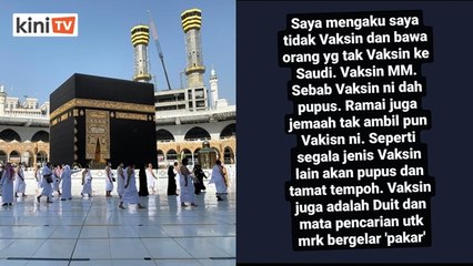 Mutawiff dikecam, mengaku bawa jemaah tak divaksin ke Arab Saudi