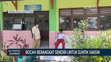 Bocah Mandiri, Berangkat Sendiri untuk Ikut Vaksinasi Covid-19