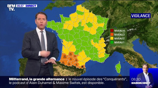 Intempéries: le Sud-Ouest rétrogradé en vigilance orange