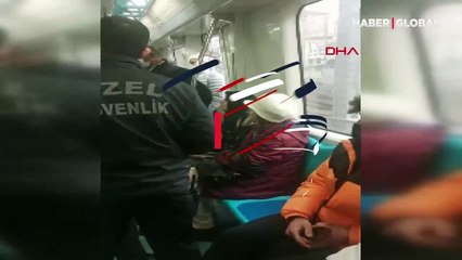 Maske takmayıp sorun çıkaran 2 kadın Marmaray'dan böyle indirildi