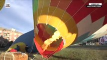 Hot air balloons colour the Mondovi sky in Italy