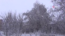 Kars eksi 18'i gördü, ağaçlar kırağı tuttu