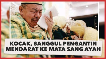 Momen Kocak Saat Sanggul Pengantin Wanita Mendarat Mulus ke Mata Sang Ayah