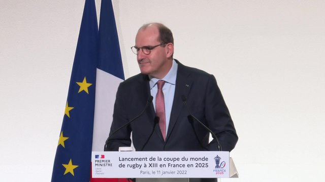 Discours du Premier ministre Jean Castex sur l'organisation de la coupe du monde de Rugby à XIII