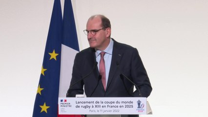 Discours du Premier ministre Jean Castex sur l'organisation de la coupe du monde de Rugby à XIII