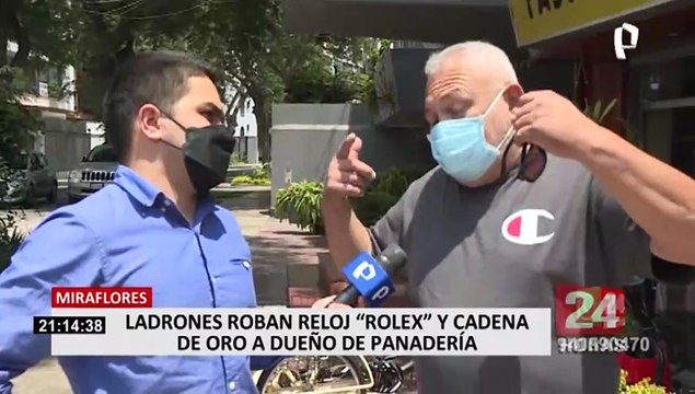 Miraflores: ladrones roban reloj marca Rolex y cadena de oro a dueño de panaderia