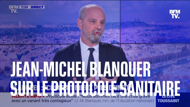 Jean-Michel Blanquer revient sur le nouveau protocole sanitaire dans les écoles