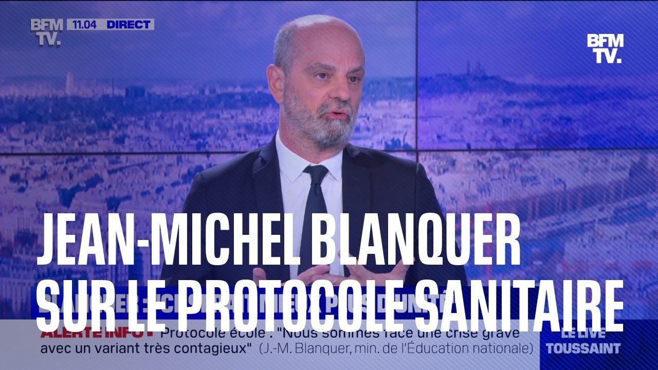 Jean-Michel Blanquer revient sur le nouveau protocole sanitaire dans les écoles