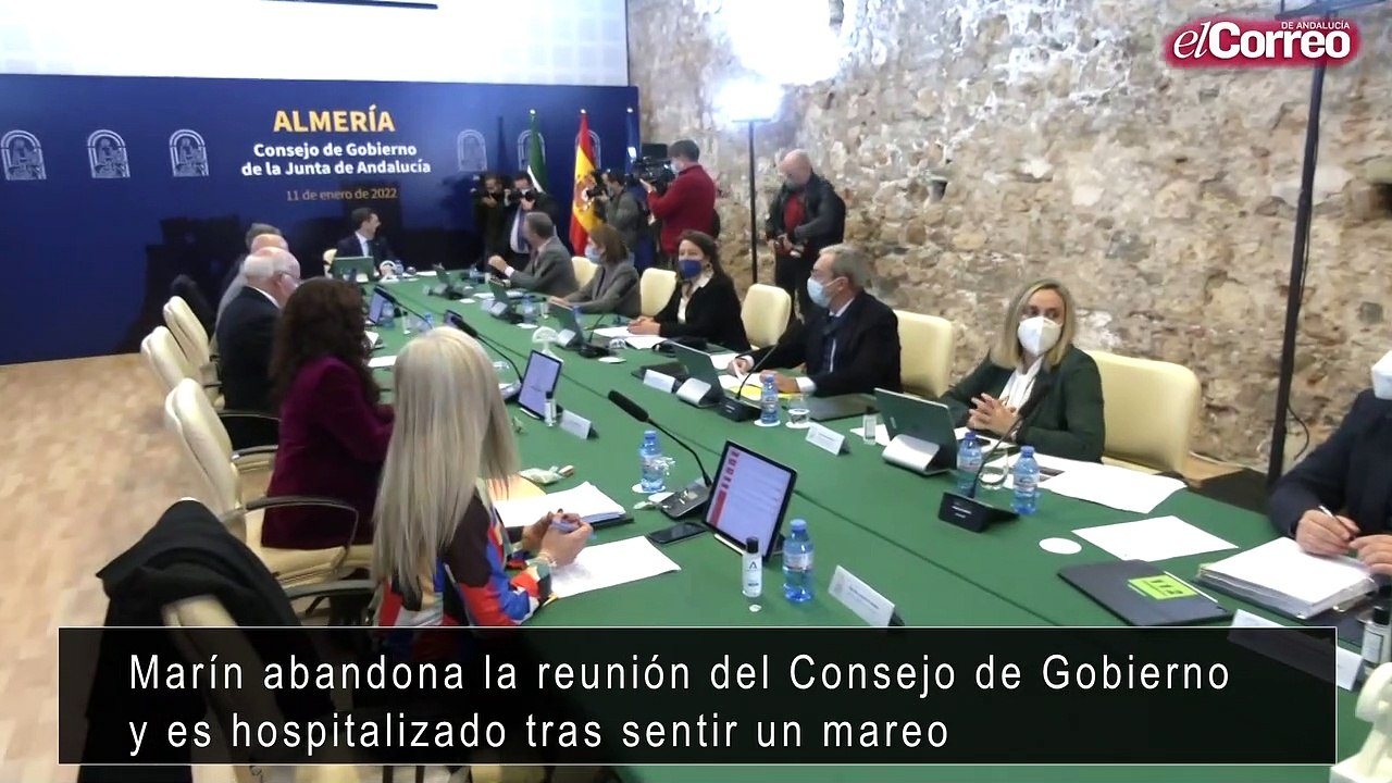 Marín abandona la reunión del Consejo de Gobierno y es hospitalizado tras sentir un mareo