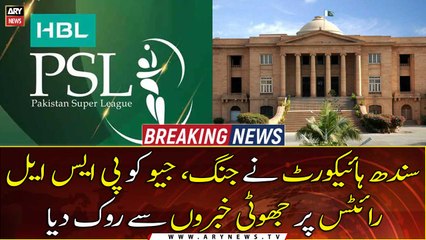SHC restrains Jang, Geo from false news on PSL rights