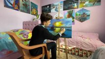 KAHRAMANMARAŞ - Trafik kazasının ardından resim yapmaya başlayan genç hayallerini tuvale yansıtıyor