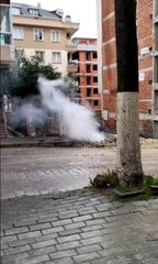 Avcılar'da elektrik kabloları bomba gibi patladı