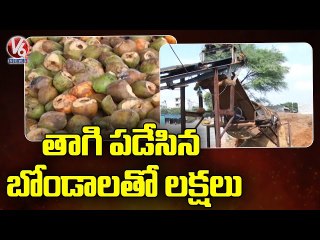 Entrepreneur Earns Income by Recycling Coconut Husks _ Hayath Nagar _ V6 News