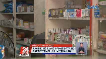 Pagbili ng ilang gamot gaya ng paracetamol, lilimitahan na | 24 Oras