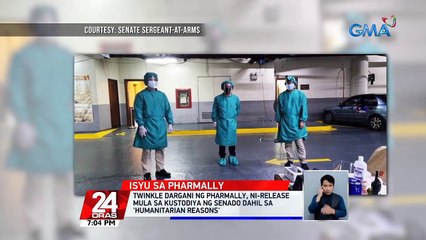 Twinkle Dargani ng Pharmally, ni-release mula sa kustodiya ng Senado dahil sa 'humanitarian reasons'  | 24 Oras