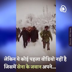 Indian Army Soldier Stands Strong Amid Snowstorm Near LoC