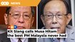 Kit Siang heaps praise on Musa Hitam, says the best prime minister Malaysia never had