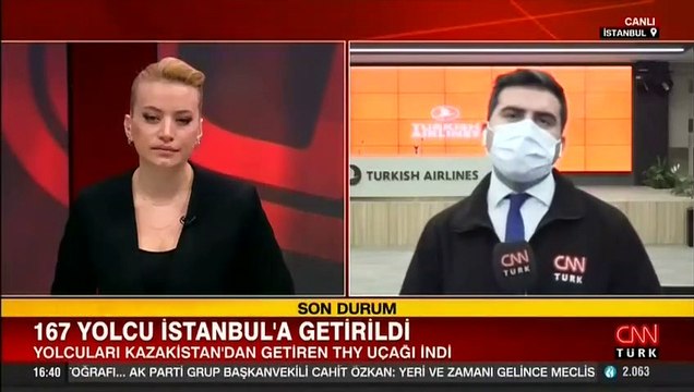 Kazakistan'daki Türkleri taşıyan THY'nin tahliye uçağı İstanbul'a indi