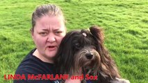Linda McFarlane and her award-winning dog Sox