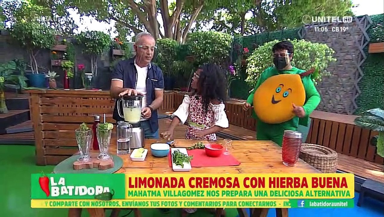 Receta: Limonada cremosa con hierba buena