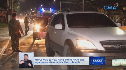 MMC: May curfew nang 10PM–4AM ang mga menor de edad sa Metro Manila | Saksi