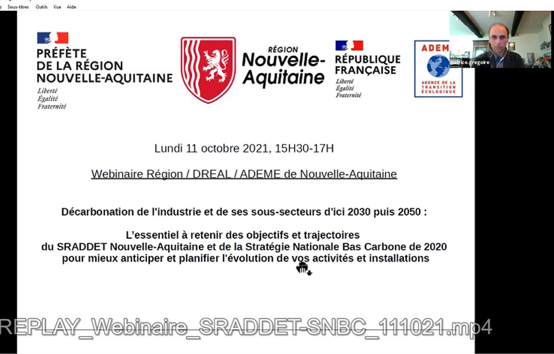 Webinaire_SRADDET* du_11 octobre 2021 - DREAL Nouvelle-Aquitaine