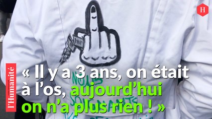 Manifestation des personnels de santé à Paris pour exiger "des moyens" pour l'hôpital