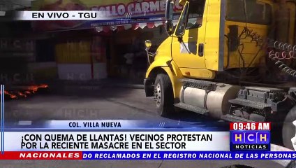 ¡Protesta! Vecinos de col. Villa Nueva se toman carretera a oriente exigiendo justicia por masacre