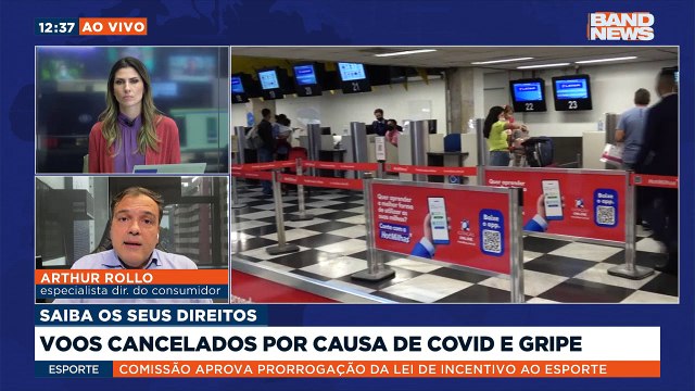 O Cancelamento de voos por causa do aumento de casos de Covid e gripe vem complicando a vida dos passageiros em pleno período de férias. Conversamos com o advogado Arthur Rollo.Saiba mais em youtube.com.br/bandjornalismo