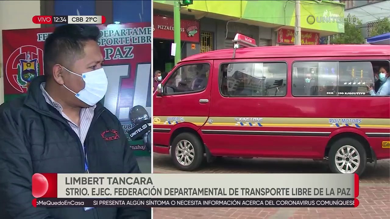Choferes de La Paz controlarán que sus afiliados porten carnet de vacuna anticovid para poder trabajar