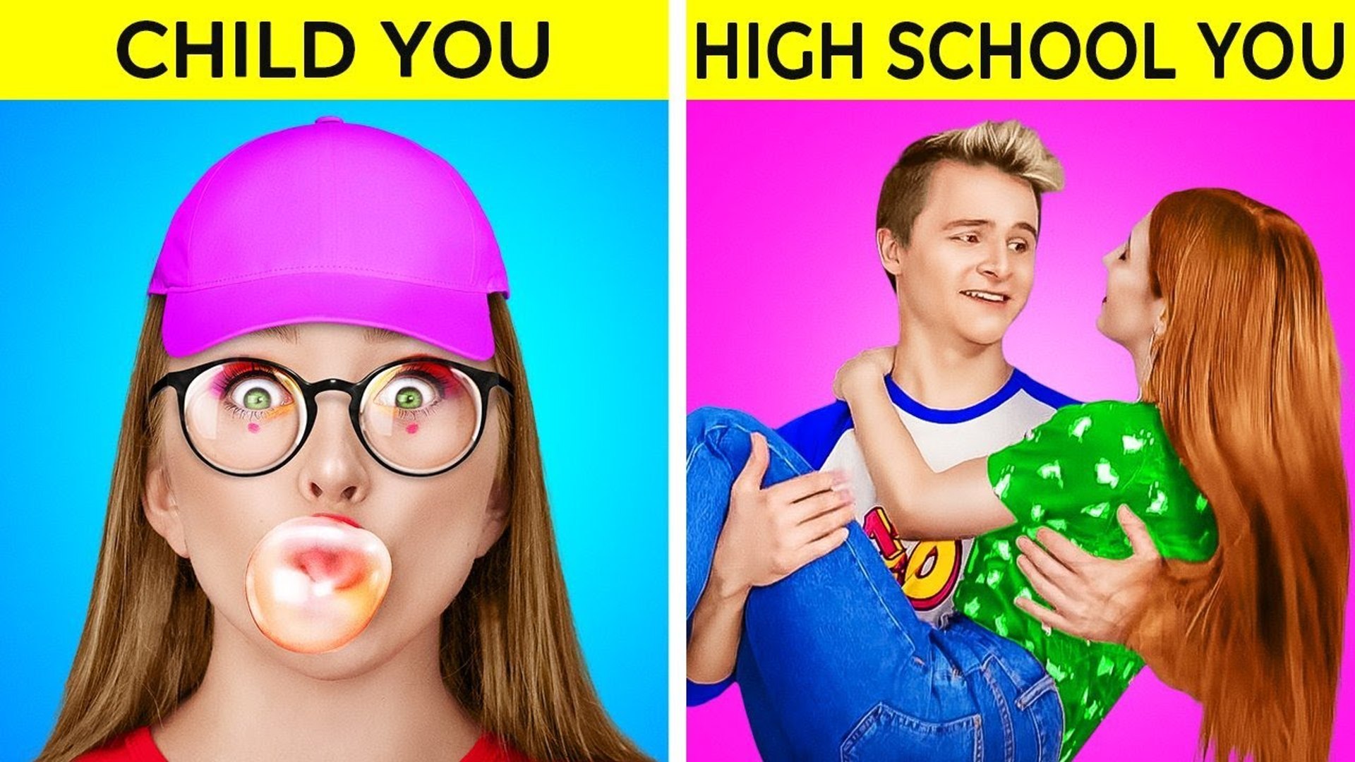 HIGH SCHOOL YOU VS CHILD YOU Funny And Awkward Moments by 123 GO LIVE