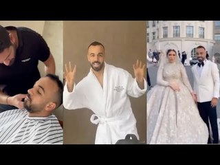 أفشة يرقص في ليلة العمر.. أول ظهور لنجم الأهلي مع عروسته ببدلة الفرح