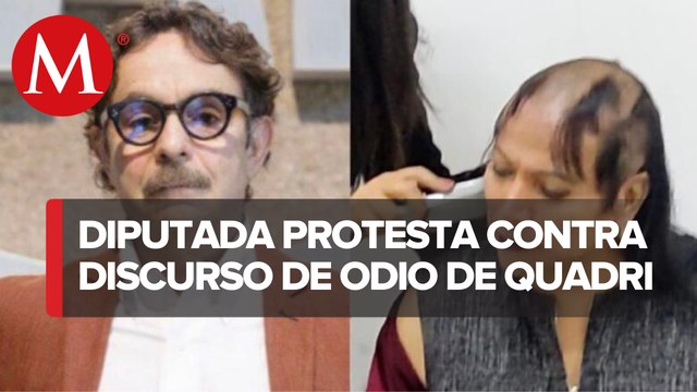 Diputada trans se rapa la cabeza en protesta por “discurso de odio” de Quadri